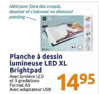 Action Planche à Dessin Lumineuse Led Xl Brightpad offre
