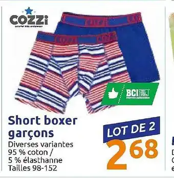 Action Short Boxer Garçons Cozzi offre
