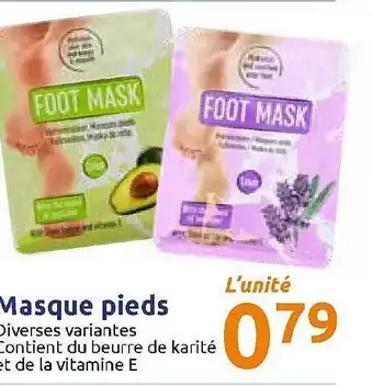Action Masque Pieds offre