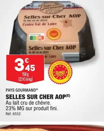 ALDI SELLES SUR CHER AOP(E) Au lait cru de chèvre. 23% MG sur produit fini. Réf. 6552 offre