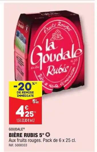 ALDI BIÈRE RUBIS 5° 0 offre