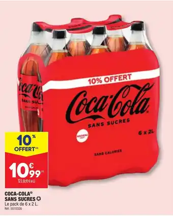ALDI COCA-COLAⓇ SANS SUCRES offre