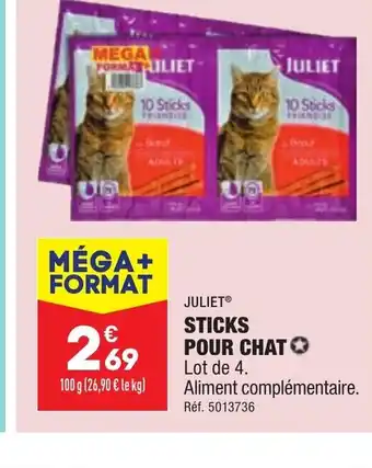 ALDI STICKS POUR CHAT offre