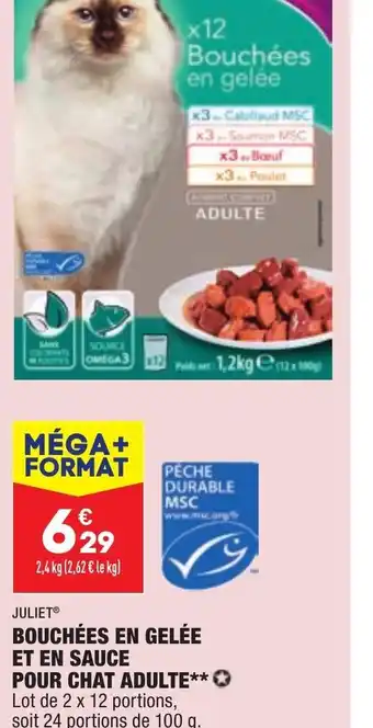 ALDI BOUCHÉES EN GELÉE ET EN SAUCE offre