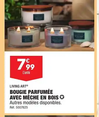 ALDI BOUGIE PARFUMÉE AVEC MÈCHE EN BOIS Autres modèles disponibles. offre