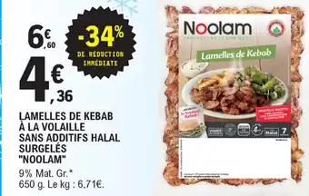 E.Leclerc Lamelles De Kebab à La Volaille offre