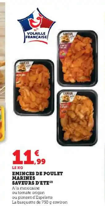 EMINCES DE POULET MARINES