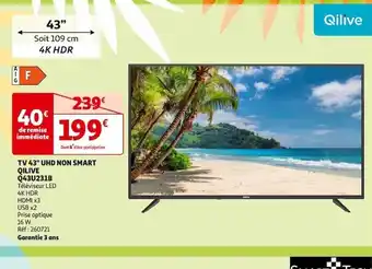 Auchan TV 43" UHD NON SMART offre
