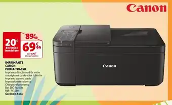 Auchan IMPRIMANTE CANON PIXMA TR4650 offre