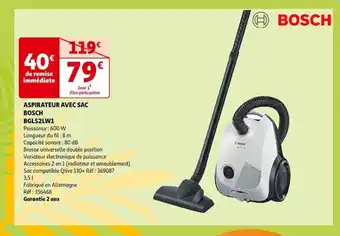 Auchan ASPIRATEUR AVEC SAC offre