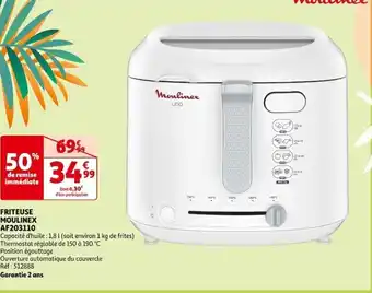 Auchan FRITEUSE MOULINEX offre