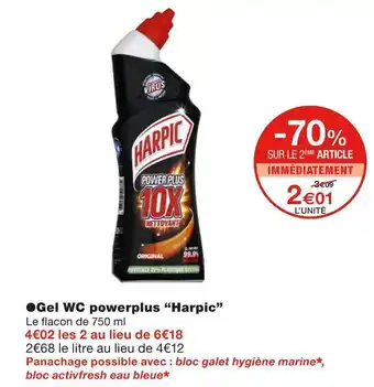 Monoprix Harpic gel wc powerplus offre