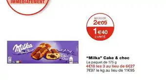 Monoprix Milka cake & choc offre
