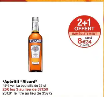 Monoprix Ricard apéritif ricard offre