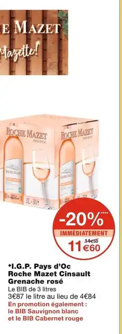 Roche mazet i.g.p. pays dâoc cinsault grenache rosĂ©