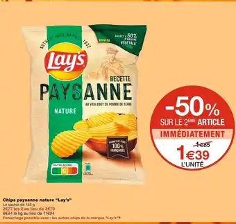 Monoprix Lay’s chips paysanne nature offre