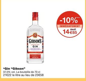 Monoprix Gibson gin offre