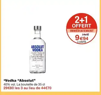 Monoprix Absolut vodka offre