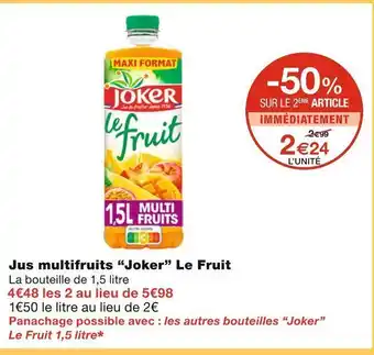 Monoprix Joker jus multifruits le fruit offre