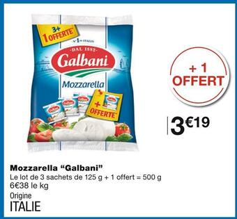 Monoprix Galbani mozzarella offre