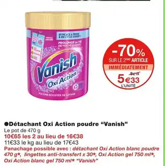 Monoprix Vanish détachant oxi action poudre offre