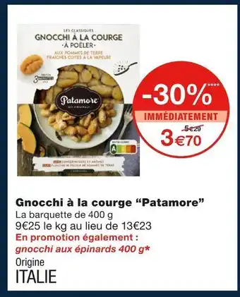 Monoprix Patamore gnocchi à la courge offre