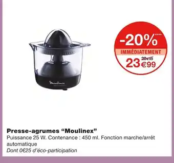 Monoprix Moulinex presse-agrumes offre