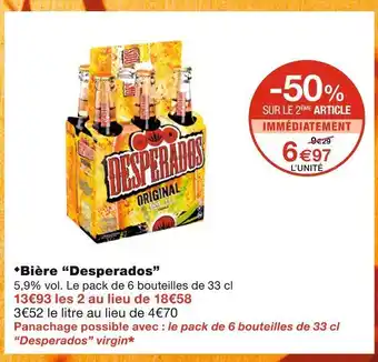 Monoprix Desperados bière offre