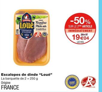 Monoprix Loué escalopes de dinde offre