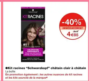 Monoprix Schwarzkopf kit racines châtain clair à châtain offre