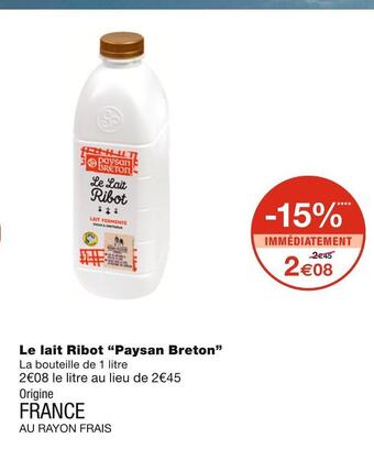 Monoprix Paysan breton le lait ribot offre