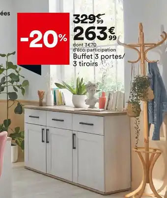 BUT Buffet 3 portes/ 3 tiroirs offre