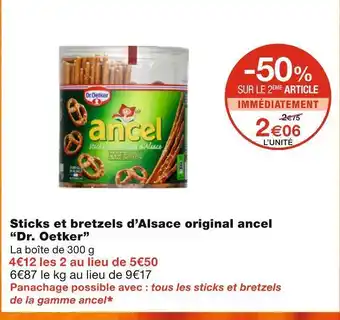 Monoprix Dr. oetker sticks et bretzels d’alsace original ancel offre