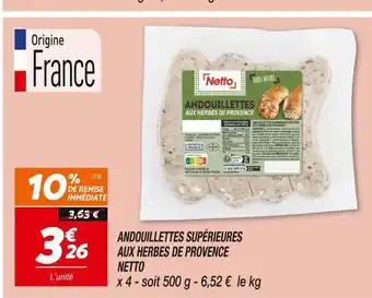Netto andouillettes supérieures aux herbes de provence