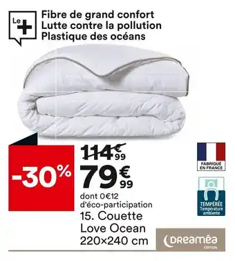 BUT Dreaméa couette love ocean 220x240 cm. offre