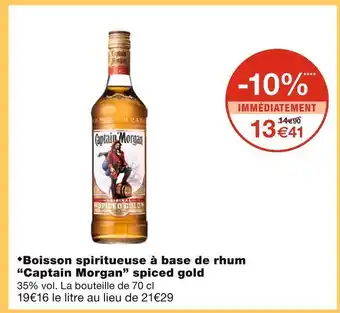 Monoprix Captain morgan boisson spiritueuse à base de rhum spiced gold offre