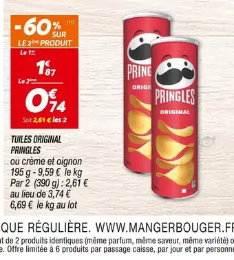 Netto Pringles tuiles original pringles offre