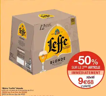 Monoprix Leffe bière blonde offre