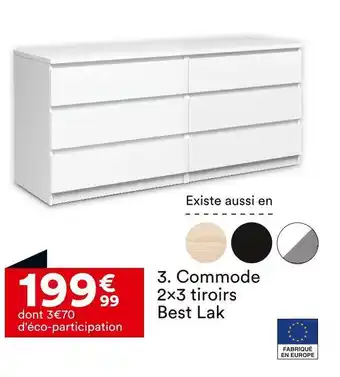 BUT Commode 2x3 tiroirs best lak offre