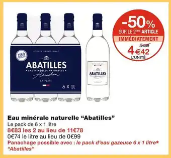 Monoprix Abatilles eau minérale naturelle offre