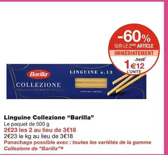 Monoprix Barilla linguine collezione offre