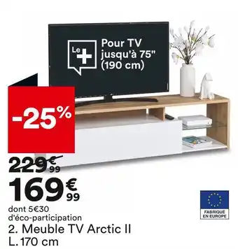 BUT Meuble tv arctic ii l.170 cm offre