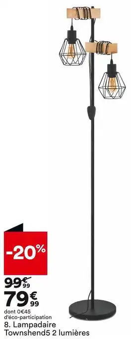 BUT Lampadaire townshend5 2 lumières offre