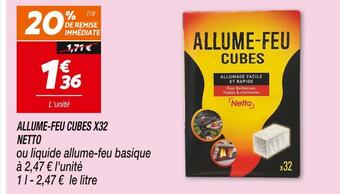 Netto allume-feu cubes x32