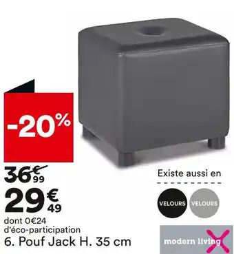 BUT Modern living pouf jack h. 35 cm offre