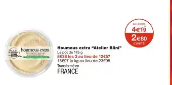 Atelier blini houmous extra
