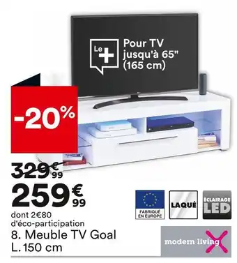 BUT Modern living meuble tv goal l.150 cm offre