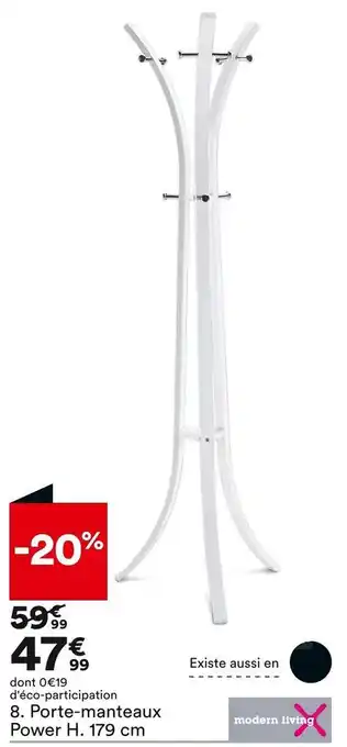 BUT Porte-manteaux power h. 179 cm offre