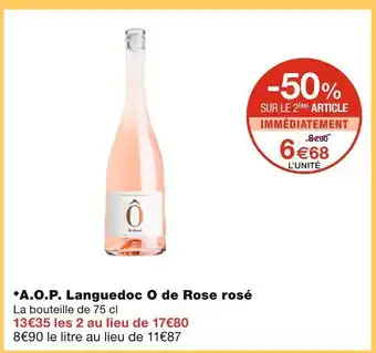 Monoprix A.o.p. languedoc o de rose rosé offre