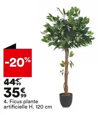 Ficus plante artificielle h. 120 cm